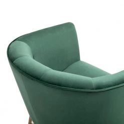 Falette Green Tufted Velvet Arm Chair by Homy Casa 20 Falette Green Tufted Velvet Arm Chair by Homy Casa -Homy Casa Shop green homy casa accent chairs falette green 76 1000