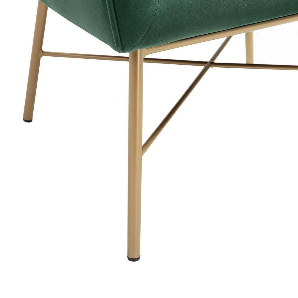 Falette Green Tufted Velvet Arm Chair by Homy Casa 10 Falette Green Tufted Velvet Arm Chair by Homy Casa - Image 8