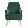 Leisure Chair Green with Wood Legs Velvet Accent Arm Chair by Homy Casa 1 Leisure Chair Green with Wood Legs Velvet Accent Arm Chair by Homy Casa -Homy Casa Shop green homy casa accent chairs hutter green 64 1000
