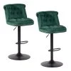 Baze 26 in-34.6 in. Green Low Back Metal Frame Adjustable Height Bar Stool With Velvet Seat (Set of 2) by Homy Casa 1 Baze 26 in-34.6 in. Green Low Back Metal Frame Adjustable Height Bar Stool With Velvet Seat (Set of 2) by Homy Casa -Homy Casa Shop green homy casa bar stools baze green 64 1000