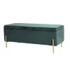 Green Storage Bench with Foam Padded Seat for Bedroom Living Room by Homy Casa -Homy Casa Shop green homy casa bedroom benches tudor green 64 1000