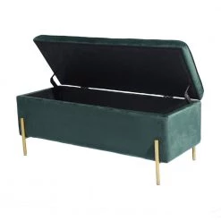 Green Storage Bench with Foam Padded Seat for Bedroom Living Room by Homy Casa -Homy Casa Shop green homy casa bedroom benches tudor green 77 1000