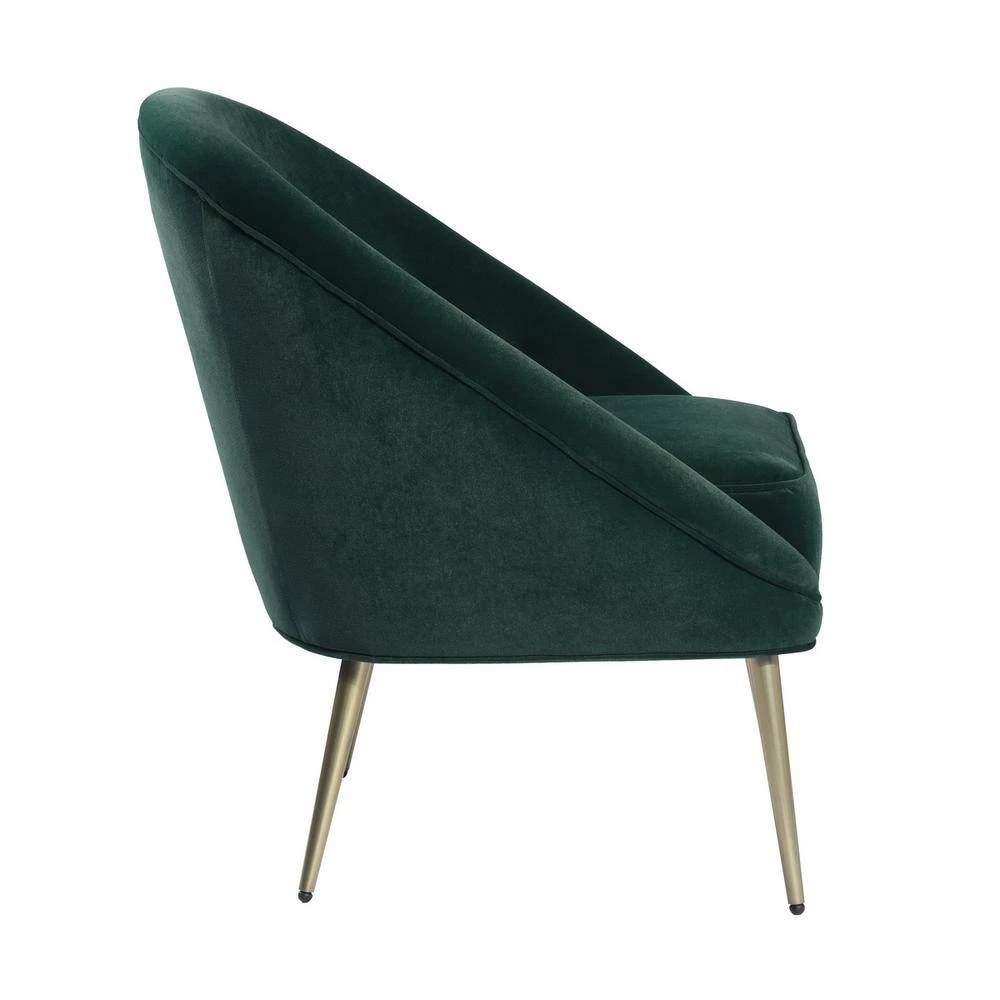 Leisure Velvet Dining Chairs Upholstered Accent Leisure Chairs Makeup Dressing Stool Living Room Sofa Chair Modern Green by Homy Casa 6 Leisure Velvet Dining Chairs Upholstered Accent Leisure Chairs Makeup Dressing Stool Living Room Sofa Chair Modern Green by Homy Casa - Image 4