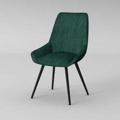Rabiot Green Velvet Upholstery Arm Dining Chairs ( Set of 2 ) by Homy Casa -Homy Casa Shop green homy casa dining chairs rabiot green a 1f 1000