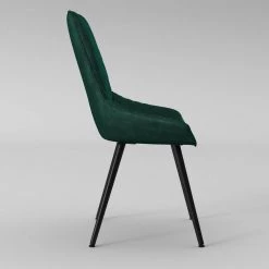 Rabiot Green Velvet Upholstery Arm Dining Chairs ( Set of 2 ) by Homy Casa -Homy Casa Shop green homy casa dining chairs rabiot green a 44 1000
