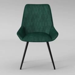 Rabiot Green Velvet Upholstery Arm Dining Chairs ( Set of 2 ) by Homy Casa -Homy Casa Shop green homy casa dining chairs rabiot green a 4f 1000