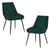 Rabiot Green Velvet Upholstery Arm Dining Chairs ( Set of 2 ) by Homy Casa -Homy Casa Shop green homy casa dining chairs rabiot green a 64 1000