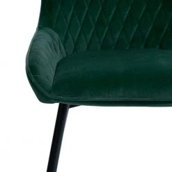 Rabiot Green Velvet Upholstery Arm Dining Chairs ( Set of 2 ) by Homy Casa -Homy Casa Shop green homy casa dining chairs rabiot green a 66 1000