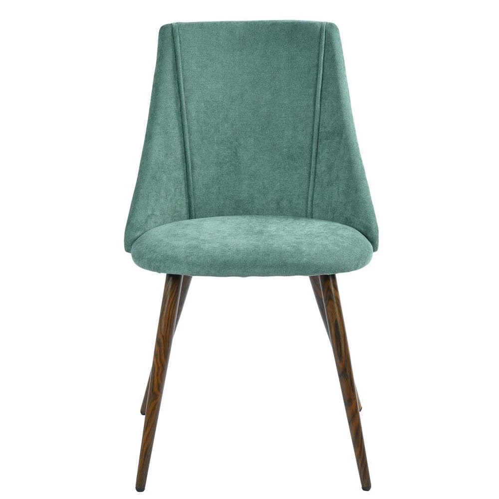 Smeg Green Velvet Upholstered Walnut Metal Legs Side Dining Chairs(Set of 2) by Homy Casa 11 Smeg Green Velvet Upholstered Walnut Metal Legs Side Dining Chairs(Set of 2) by Homy Casa - Image 9