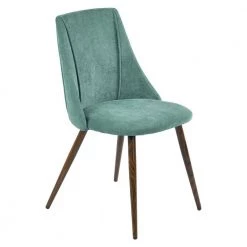Smeg Green Velvet Upholstered Walnut Metal Legs Side Dining Chairs(Set of 2) by Homy Casa 23 Smeg Green Velvet Upholstered Walnut Metal Legs Side Dining Chairs(Set of 2) by Homy Casa -Homy Casa Shop green homy casa dining chairs smeg dining teal terry walnut metal leg c3 1000