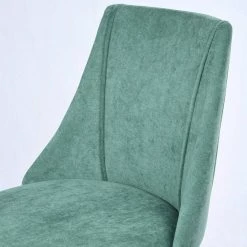 Smeg Green Velvet Upholstered Walnut Metal Legs Side Dining Chairs(Set of 2) by Homy Casa 27 Smeg Green Velvet Upholstered Walnut Metal Legs Side Dining Chairs(Set of 2) by Homy Casa -Homy Casa Shop green homy casa dining chairs smeg dining teal terry walnut metal leg fa 1000