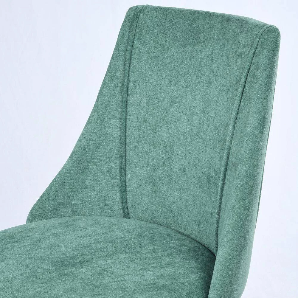 Smeg Green Velvet Upholstered Walnut Metal Legs Side Dining Chairs(Set of 2) by Homy Casa 14 Smeg Green Velvet Upholstered Walnut Metal Legs Side Dining Chairs(Set of 2) by Homy Casa - Image 12