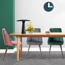 Smeg Green Velvet Upholstered Side Dining Chairs(Set of 2) by Homy Casa -Homy Casa Shop green homy casa dining chairs smeg tiaanium 32mm lmkz 1f 1000