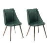 Smeg Green Velvet Upholstered Side Dining Chairs(Set of 2) by Homy Casa -Homy Casa Shop green homy casa dining chairs smeg tiaanium 32mm lmkz 64 1000