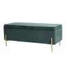 TUDOR Green Velvet Ottoman with Storage by Homy Casa -Homy Casa Shop green homy casa ottomans hd tudor green 64 1000