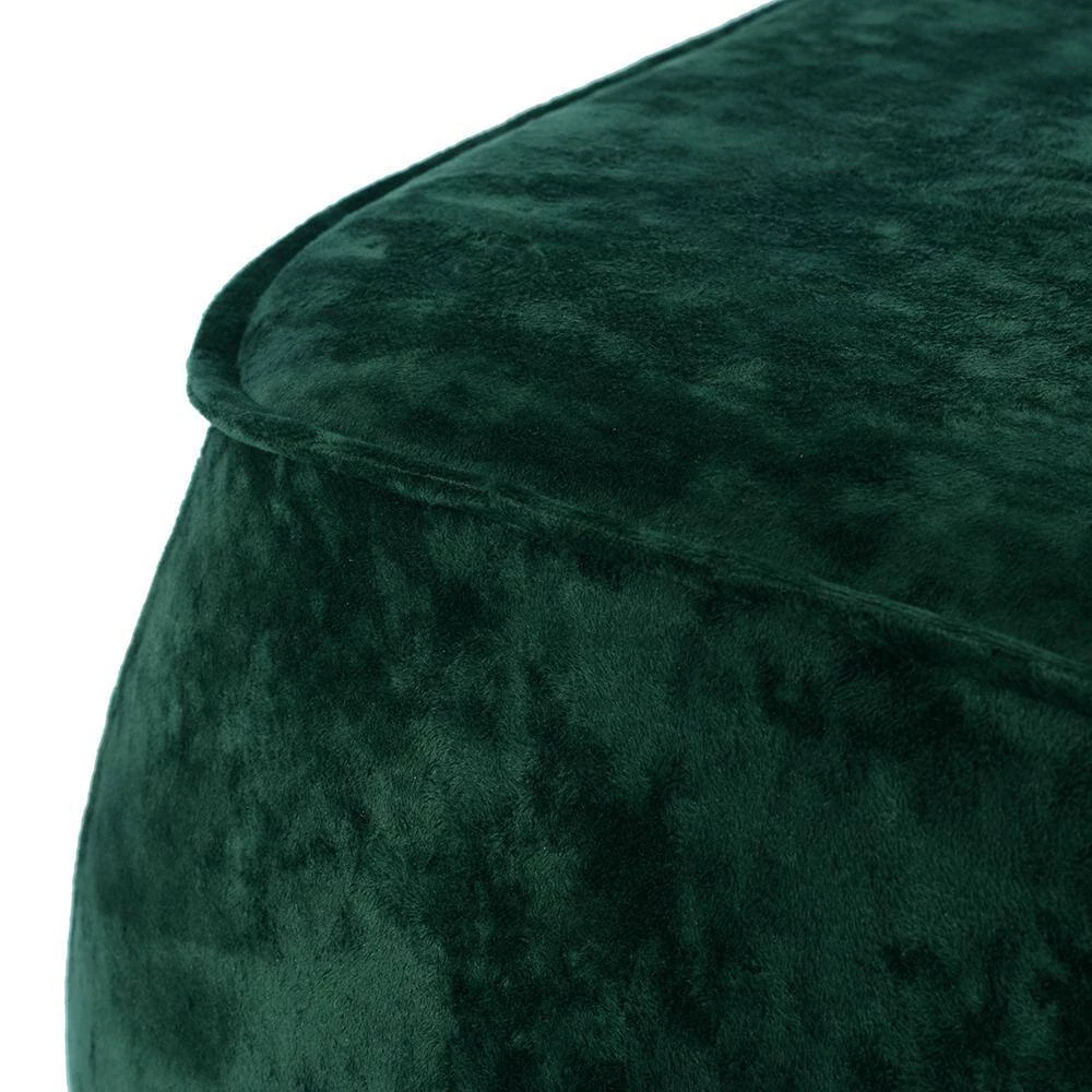 Rondae Green Ice Velvet Ottoman by Homy Casa 8 Rondae Green Ice Velvet Ottoman by Homy Casa - Image 6