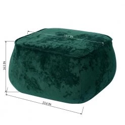 Rondae Green Ice Velvet Ottoman by Homy Casa 17 Rondae Green Ice Velvet Ottoman by Homy Casa -Homy Casa Shop green homy casa ottomans rondae icecrush green 76 1000