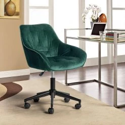 Alexon Green Study Room Office Chair Middle Office Chair by Homy Casa -Homy Casa Shop green homy casa task chairs alexon green 31 1000