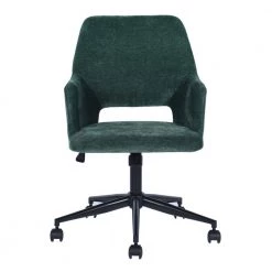 Office Chair Green Armchair Secretary Adjustable Swivel Upholstered Computer Chair by Homy Casa -Homy Casa Shop green homy casa task chairs boga forest c3 1000