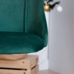 Dark Green Velvet Fabric Cover Modern Simple Style Green Large Size High Back Secretary Office Chair by Homy Casa 15 Dark Green Velvet Fabric Cover Modern Simple Style Green Large Size High Back Secretary Office Chair by Homy Casa -Homy Casa Shop green homy casa task chairs cian green 1f 1000