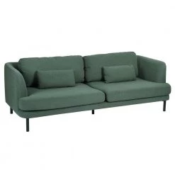 Clemency 85 in. W Square Arm Fabric Upholstered Contemporary Straight Sofa in Green by Homy Casa