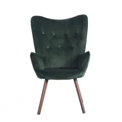 Kas Green Velvet Tufted Arm Chair by Homy Casa -Homy Casa Shop green velvet homy casa accent chairs kas kd velvet green lmkz c3 1000