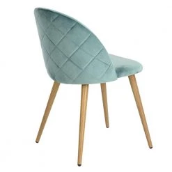 Zomba Green Velvet Upholstered Side Dining Chair (Set of 2) by Homy Casa -Homy Casa Shop green velvet homy casa dining chairs zomba green velvet diamond 44 1000