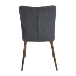 Dark Grey Upholstered Parsons Chair (Set of 2) by Homy Casa -Homy Casa Shop grey homy casa accent chairs aldred dgrey ykc 4f 1000