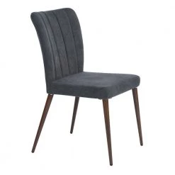 Dark Grey Upholstered Parsons Chair (Set of 2) by Homy Casa -Homy Casa Shop grey homy casa accent chairs aldred dgrey ykc c3 1000