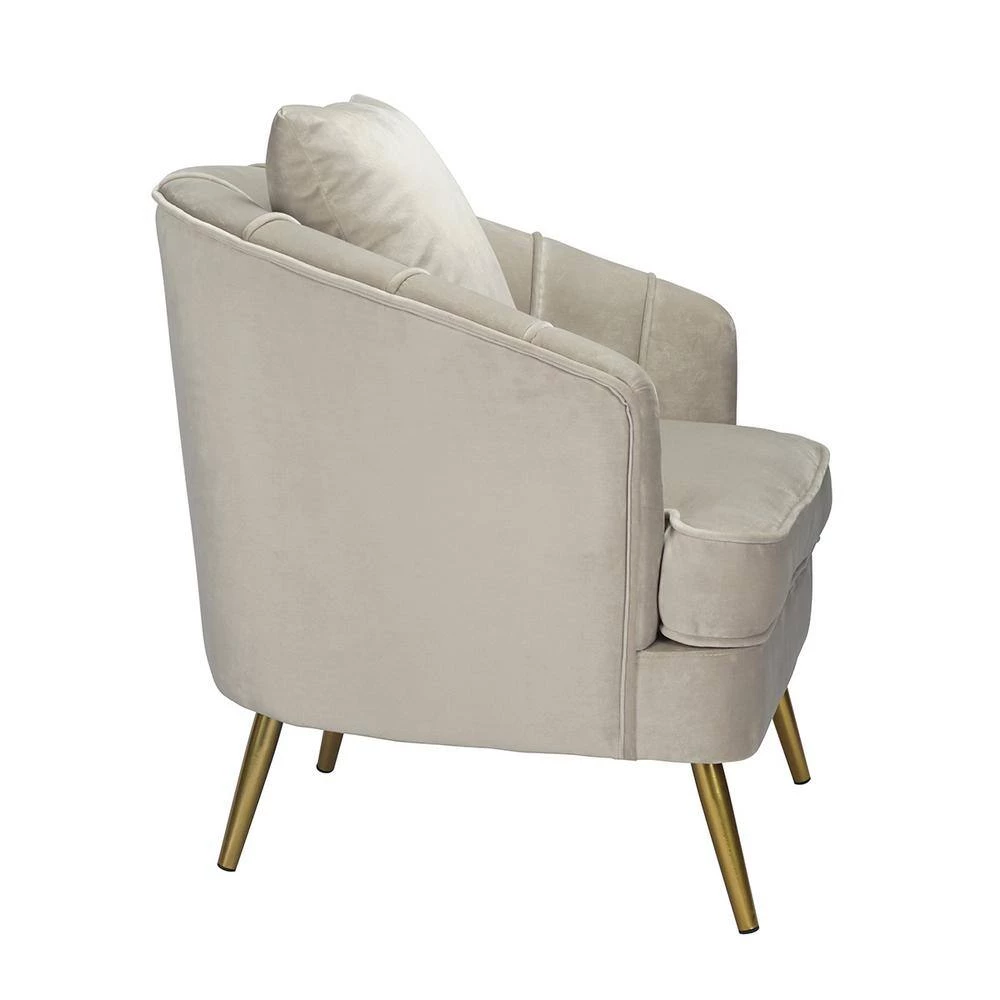 HD-TACKO Grey Velvet Armchair by Homy Casa 8 HD-TACKO Grey Velvet Armchair by Homy Casa - Image 6