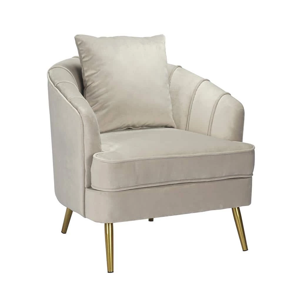 HD-TACKO Grey Velvet Armchair by Homy Casa 3 HD-TACKO Grey Velvet Armchair by Homy Casa