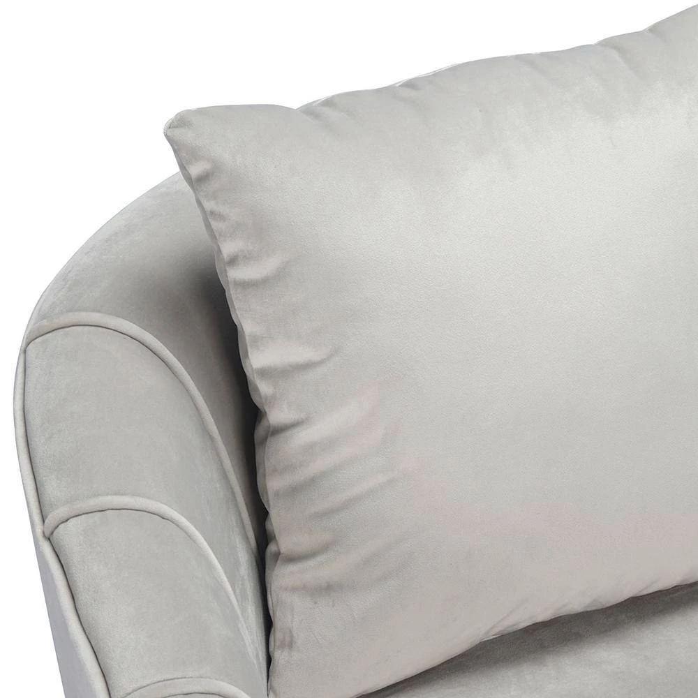 HD-TACKO Grey Velvet Armchair by Homy Casa 11 HD-TACKO Grey Velvet Armchair by Homy Casa - Image 9