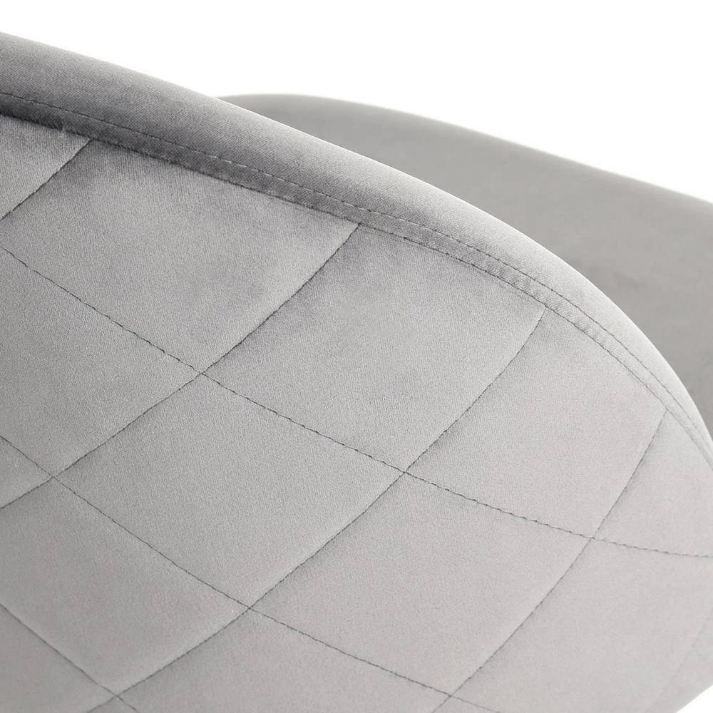 Zomba Grey Velvet Dining Chair (Set of 2) by Homy Casa 10 Zomba Grey Velvet Dining Chair (Set of 2) by Homy Casa - Image 8