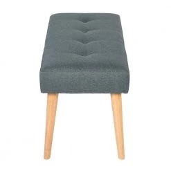 Cicilia Grey Fabric Upholstered Tufted Bench ( 18.3'' H X 43'' W X 15.7'' D ) by Homy Casa 23 Cicilia Grey Fabric Upholstered Tufted Bench ( 18.3'' H X 43'' W X 15.7'' D ) by Homy Casa -Homy Casa Shop grey homy casa bedroom benches cicilia grey a 1f 1000