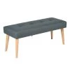 Cicilia Grey Fabric Upholstered Tufted Bench ( 18.3'' H X 43'' W X 15.7'' D ) by Homy Casa -Homy Casa Shop grey homy casa bedroom benches cicilia grey a 64 1000