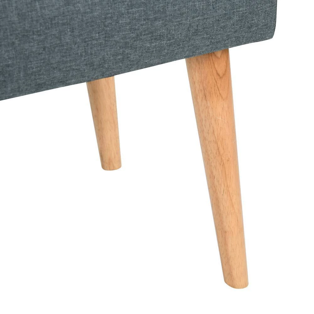 Cicilia Grey Fabric Upholstered Tufted Bench ( 18.3'' H X 43'' W X 15.7'' D ) by Homy Casa 14 Cicilia Grey Fabric Upholstered Tufted Bench ( 18.3'' H X 43'' W X 15.7'' D ) by Homy Casa - Image 12