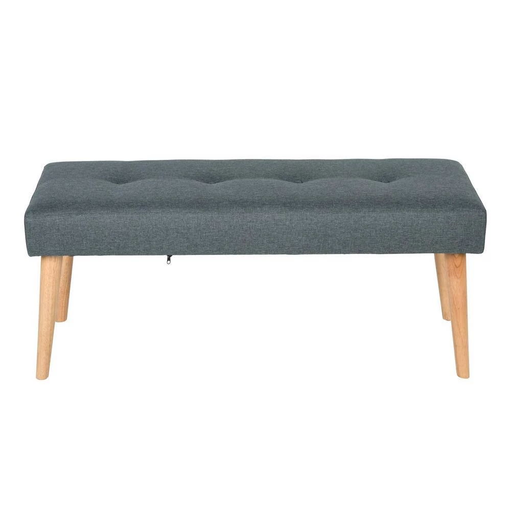 Cicilia Grey Fabric Upholstered Tufted Bench ( 18.3'' H X 43'' W X 15.7'' D ) by Homy Casa 9 Cicilia Grey Fabric Upholstered Tufted Bench ( 18.3'' H X 43'' W X 15.7'' D ) by Homy Casa - Image 7