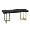Slip Black Fabric Gold Legs Bench 18.5 in. H x 44.5 in. W x 15 in. D by Homy Casa 1 Slip Black Fabric Gold Legs Bench 18.5 in. H x 44.5 in. W x 15 in. D by Homy Casa -Homy Casa Shop grey homy casa bedroom benches hd slip bench frost black gold legs 64 1000