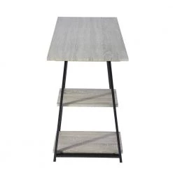 Computer Desk Grey with 2-Shelves by Homy Casa 13 Computer Desk Grey with 2-Shelves by Homy Casa -Homy Casa Shop grey homy casa computer desks mcghee dark grey plus 1f 1000