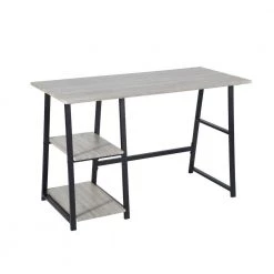 Computer Desk Grey with 2-Shelves by Homy Casa 11 Computer Desk Grey with 2-Shelves by Homy Casa -Homy Casa Shop grey homy casa computer desks mcghee dark grey plus 77 1000