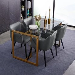 Aldridge Grey Velvet Upholstered Arm Dining Chairs ( Set of 2) by Homy Casa -Homy Casa Shop grey homy casa dining chairs aldridge dining grey velvet black leg 31 1000