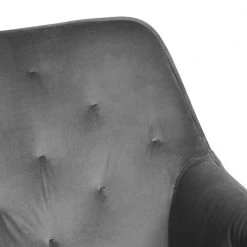 Grey Velvet Upholstered Arm Chair Dark Accent Armchair by Homy Casa -Homy Casa Shop grey homy casa dining chairs chandler grey fa 1000