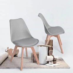 Frankfurt Grey Upholstered Side Chair ( Set of 4 ) by Homy Casa -Homy Casa Shop grey homy casa dining chairs frankfurt grey b 31 1000