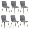 Scargill Grey Fabric Upholstered Dining Chairs (Set of 6) by Homy Casa -Homy Casa Shop grey homy casa dining chairs hd scargill dark grey 6pcs 64 1000