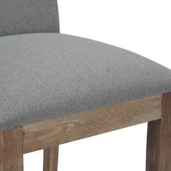 Nathania Grey Upholstered Side Dining Chairs (Set of 2) by Homy Casa -Homy Casa Shop grey homy casa dining chairs nathania grey 66 1000