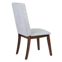 Rosanne Grey Fabric Upholstery Solid Wood Dining Chairs (Set of 2) by Homy Casa -Homy Casa Shop grey homy casa dining chairs rosanne 44 1000 1