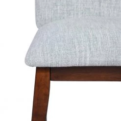 Rosanne Grey Fabric Upholstery Solid Wood Dining Chairs (Set of 2) by Homy Casa -Homy Casa Shop grey homy casa dining chairs rosanne 76 1000 1