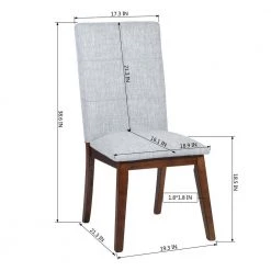 Upholstered Parsons Dining Chair Grey(Set of 2) by Homy Casa -Homy Casa Shop grey homy casa dining chairs rosanne 76 1000