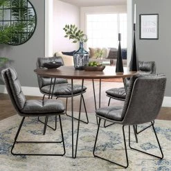 Steffen Grey Upholstery Dining Side Chair (Set of 2) by Homy Casa -Homy Casa Shop grey homy casa dining chairs steffen grey 2484 31 1000