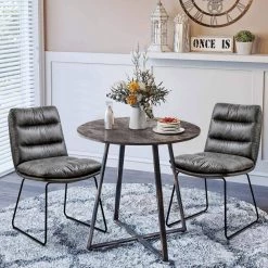 Steffen Grey Upholstery Dining Side Chair (Set of 2) by Homy Casa -Homy Casa Shop grey homy casa dining chairs steffen grey 2484 e1 1000